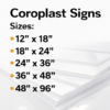 Tamaño Coroplast Coroplast Signs