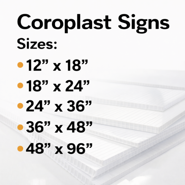 Tamaño Coroplast Coroplast Signs